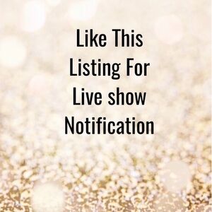 My Live Sale notification Please like to get notified when I am Live